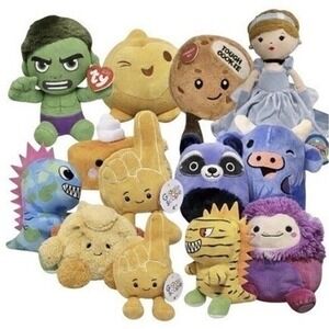 HUGE 13pc Plush Lot Bundle Squishmallows Disney Marvel Stuffed Animals Kids Gift
